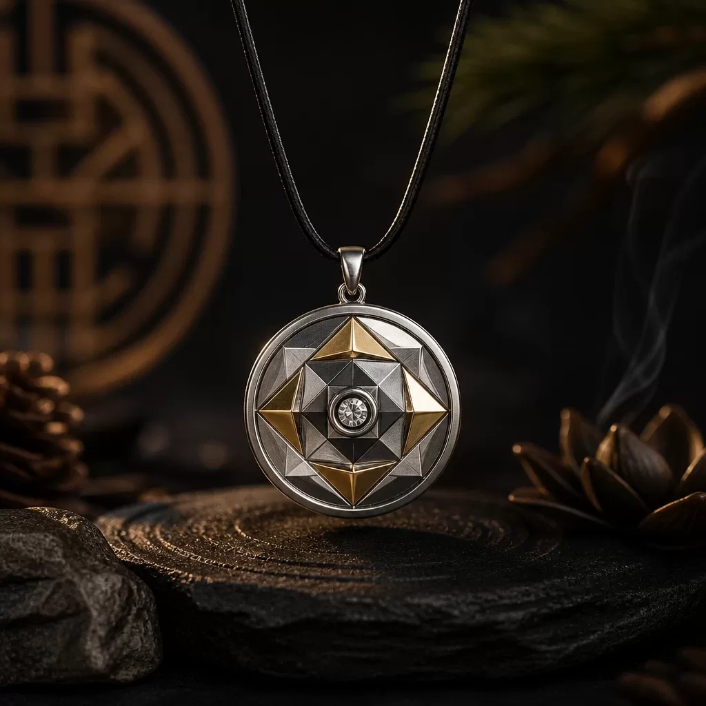 Quantum Energy Geometric Pendant for Daily Vitality & Protection
